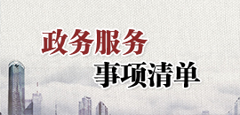 政務服務事項清單